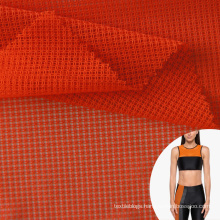 breathable nylon elastane spandex jacquard diamond mesh fabric for sports